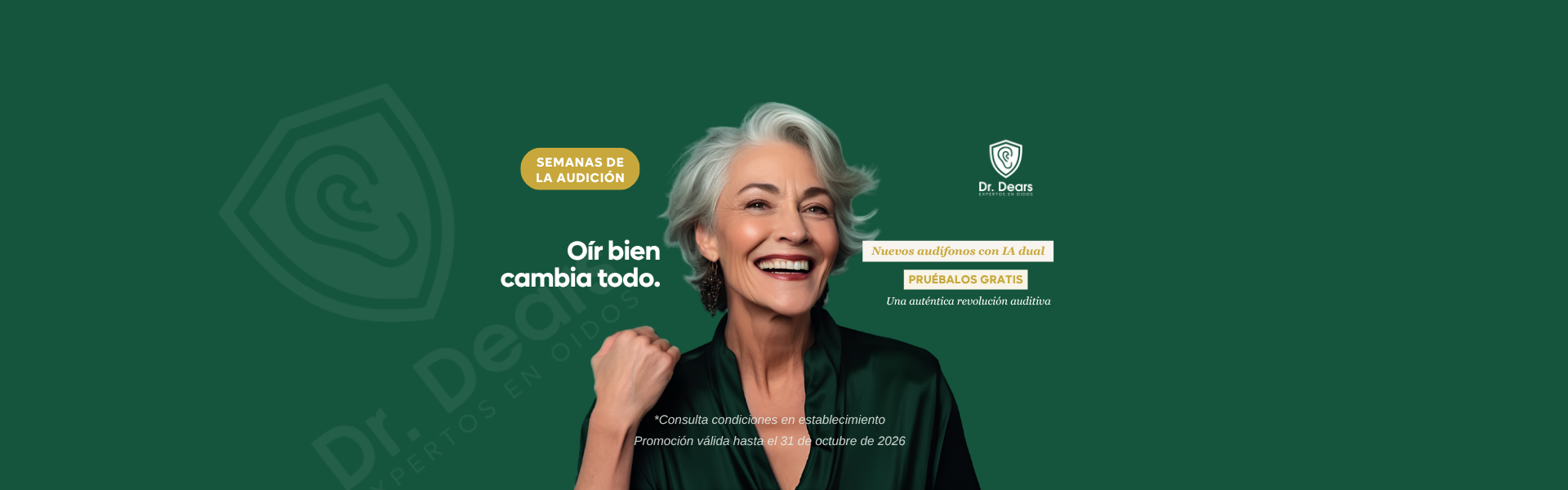 Revisión auditiva profesional gratuita en Dr. Dears